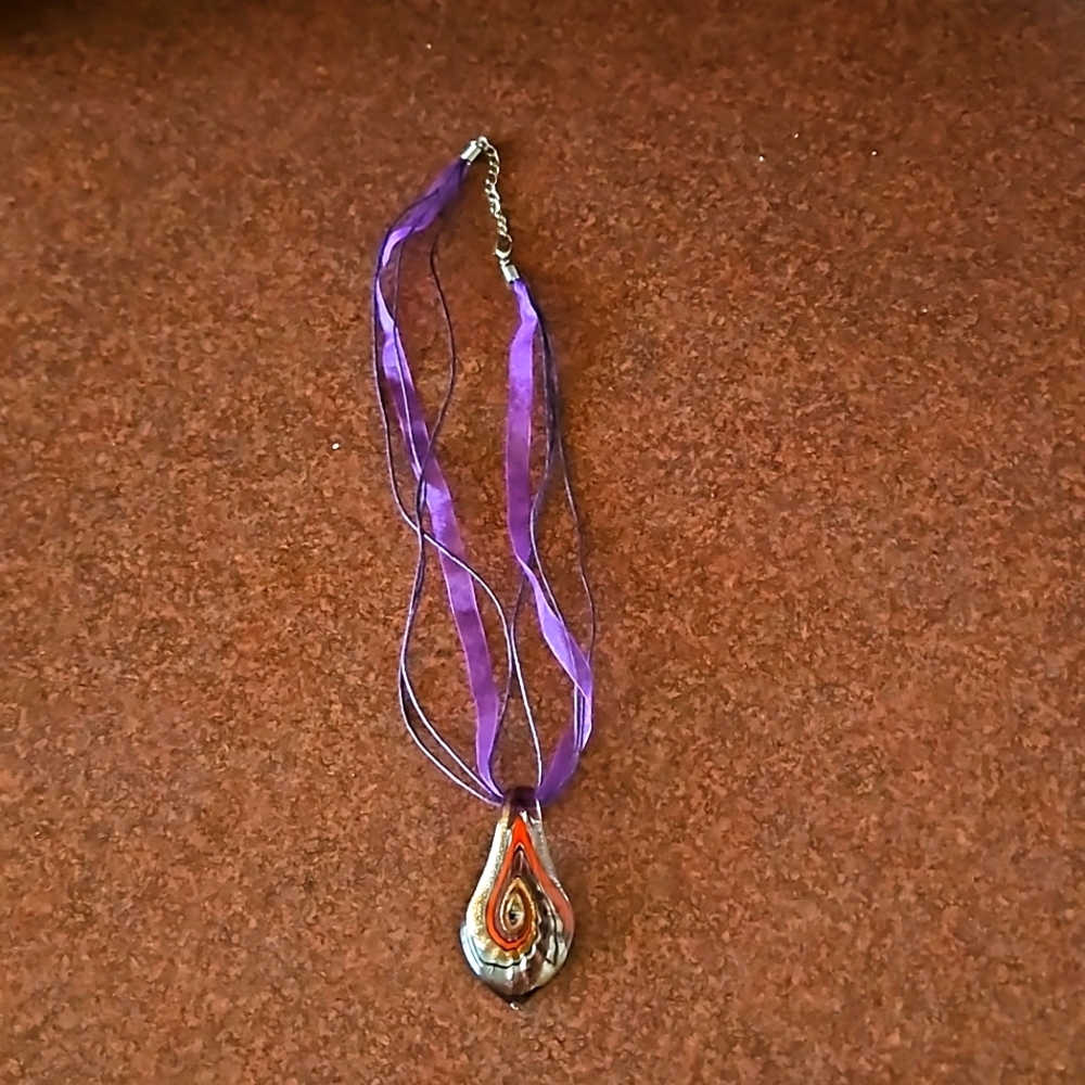 Murano Glass Pendant Necklace View 4